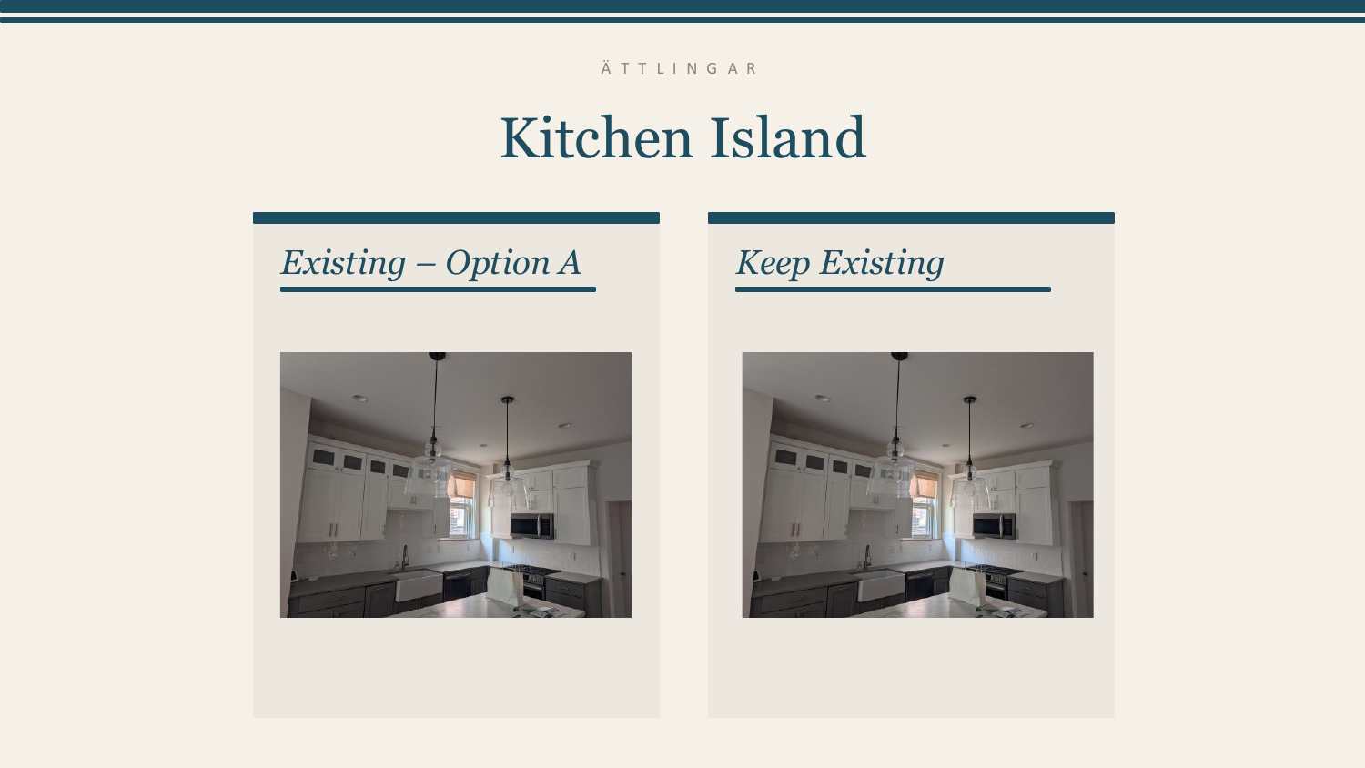 Kitchen Island Pendants — Keep Existing